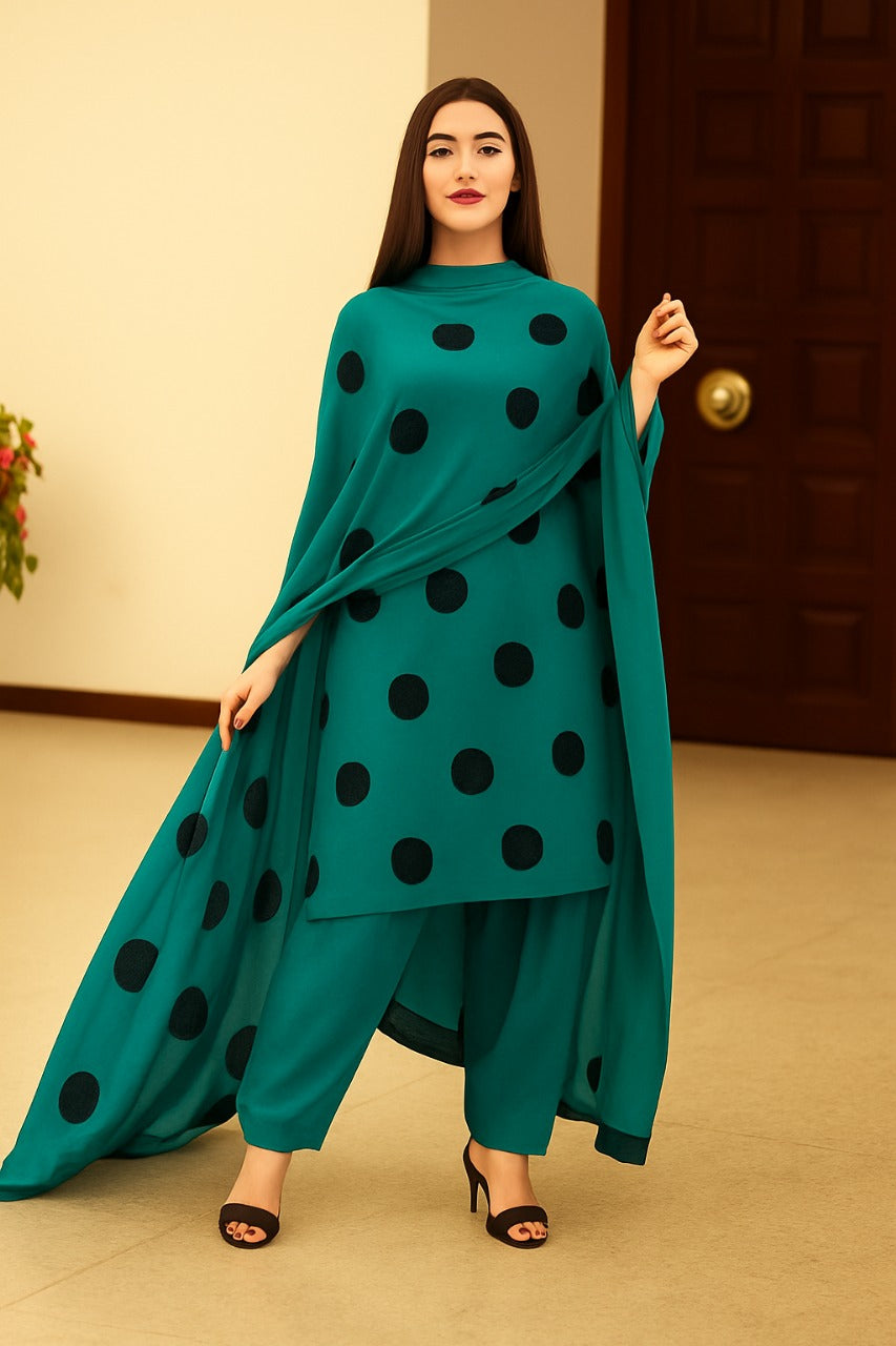 Bareeza Sea green Dot