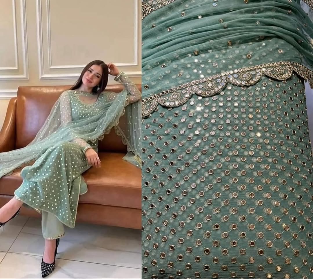 Chiffon 3pcs (inspired By Hiba Bukhari)